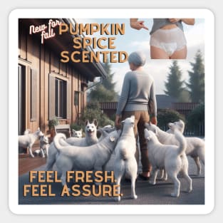 New Pumpkin Spice Adult Diapers Sticker